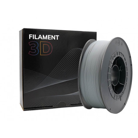 Filamento PLA 3D - Diâmetro 1,75mm - Carretel 1kg - Cor Cinza