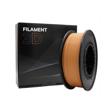 Filamento PLA 3D - Diâmetro 1,75mm - Carretel 1kg - Cor Couro