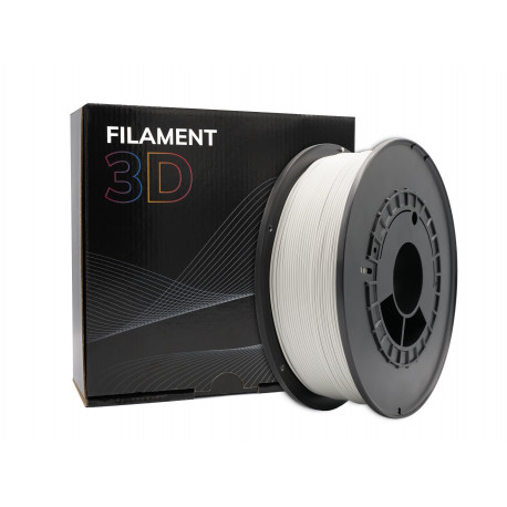 Filamento 3D PLA - Diametro 1.75mm - Bobina 1kg - Cor Cinza Claro