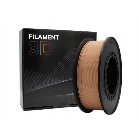 Filamento PLA 3D - Diâmetro 1,75mm - Bobina 1kg - Cor Pêssego Claro