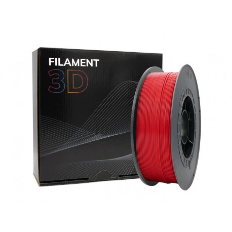 Filamento PLA 3D - Diâmetro 1,75mm - Bobina 1kg - Cor Vermelho