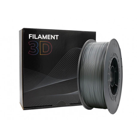 Filamento 3D PLA - Diametro 1.75mm - Bobina 1kg - Cor Prata