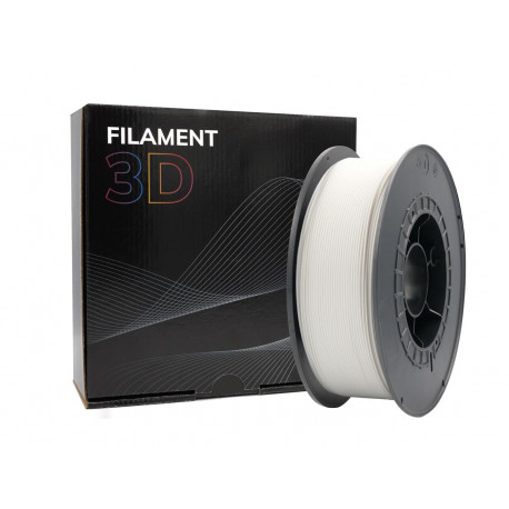 Filamento PLA 3D - Diâmetro 1,75mm - Bobina 1kg - Cor Branco