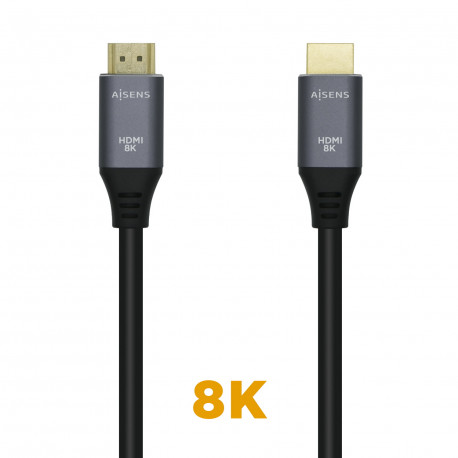 Cabo HDMI Aisens V2.1 Ultra Alta Velocidade 8K@60Hz 48Gbps - A/MA/M - 1,5m - Cor Preta