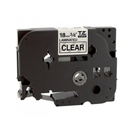 Fita Laminada Compatível Brother TZE-141 - 18mm x 8 metros Preto/Transparente