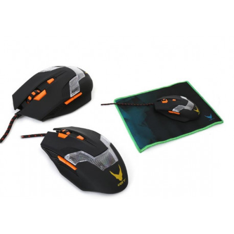 Rato Óptico 6D USB 6 Botões 2400DPI GAMING c/ Tapete Oferta – OMEGA VARR
