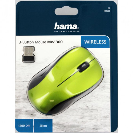 RATO S/ FIOS HAMA MW-300 1200 DPI VERDE