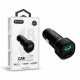 Carregador carro Carregamento rápido CC648B Portas USB-C PD + USB-A QC máx. 48W