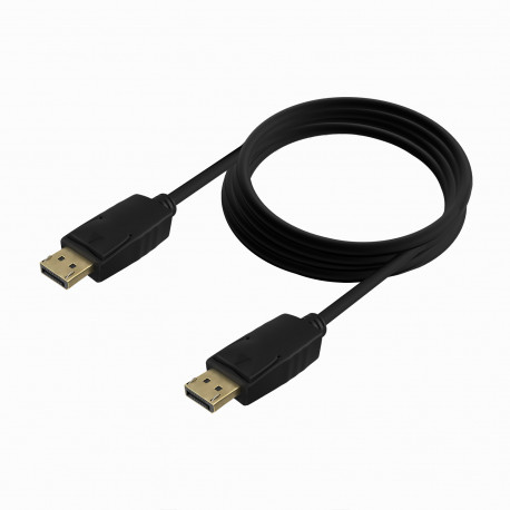 Cabo Displayport V1.2 CCS 4K@60Hz - DP/M-DP/M - 1,0m - Cor Preta