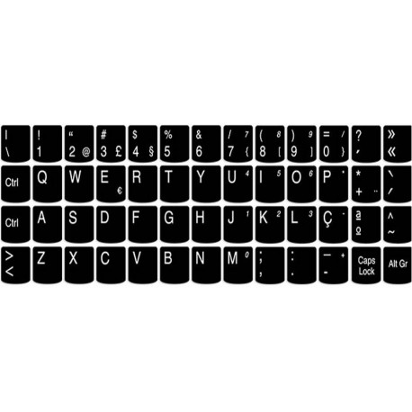 AUTOCOLANTES ( stickers ) TECLADO PT ( VINIL DE ALTA QUALIDADE ) 14x14mm