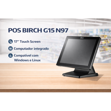 POS BIRCH G15 PCAP INTEL J6412 8GB SSD256GB WIFI VGA WINDOWS 11