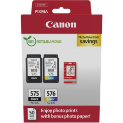 Conjunto 2 Tinteiros Canon PG-575 + CL-576 Original 5438C004