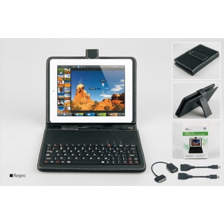 CAPA C/TECLADO 7" LEATHER BLACK