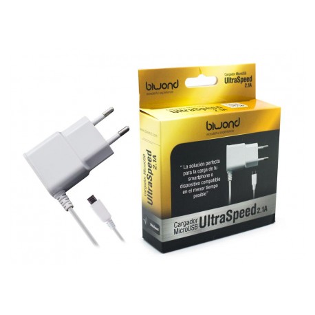 Carregador Micro USB UltraSpeed 2.1A Branco Biwond